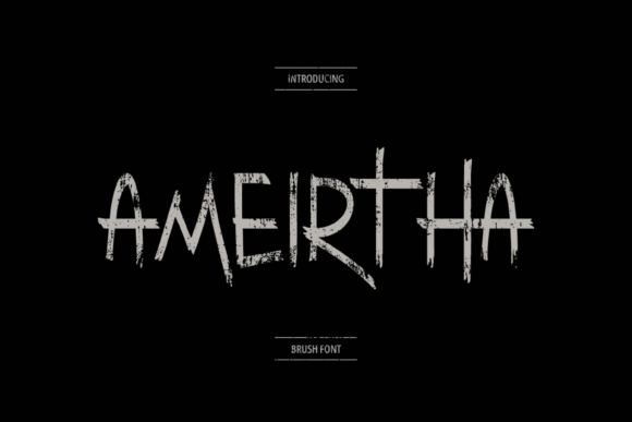 Ameirtha: A Dark Brush Display Font for Creative Projects