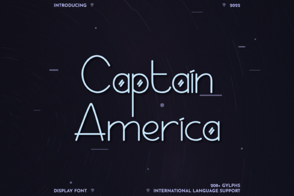 Captain America: A Bold and Stylish Display Font for Modern Design