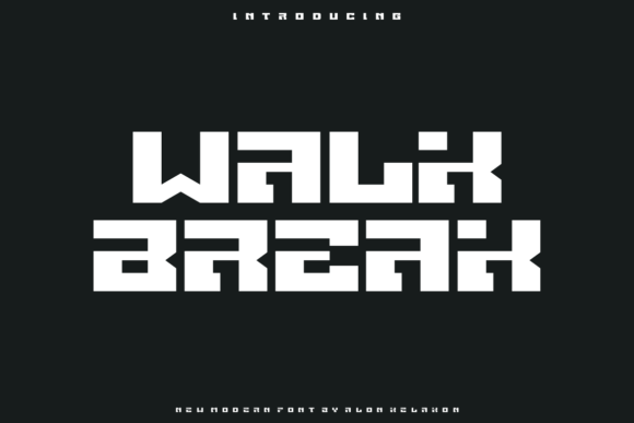 Walk Break: A Modern Display Font for Creative Expression
