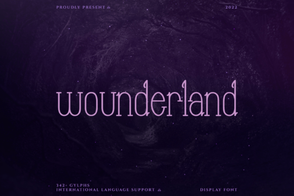Wounderland: A Whimsical Display Font for Creative Projects